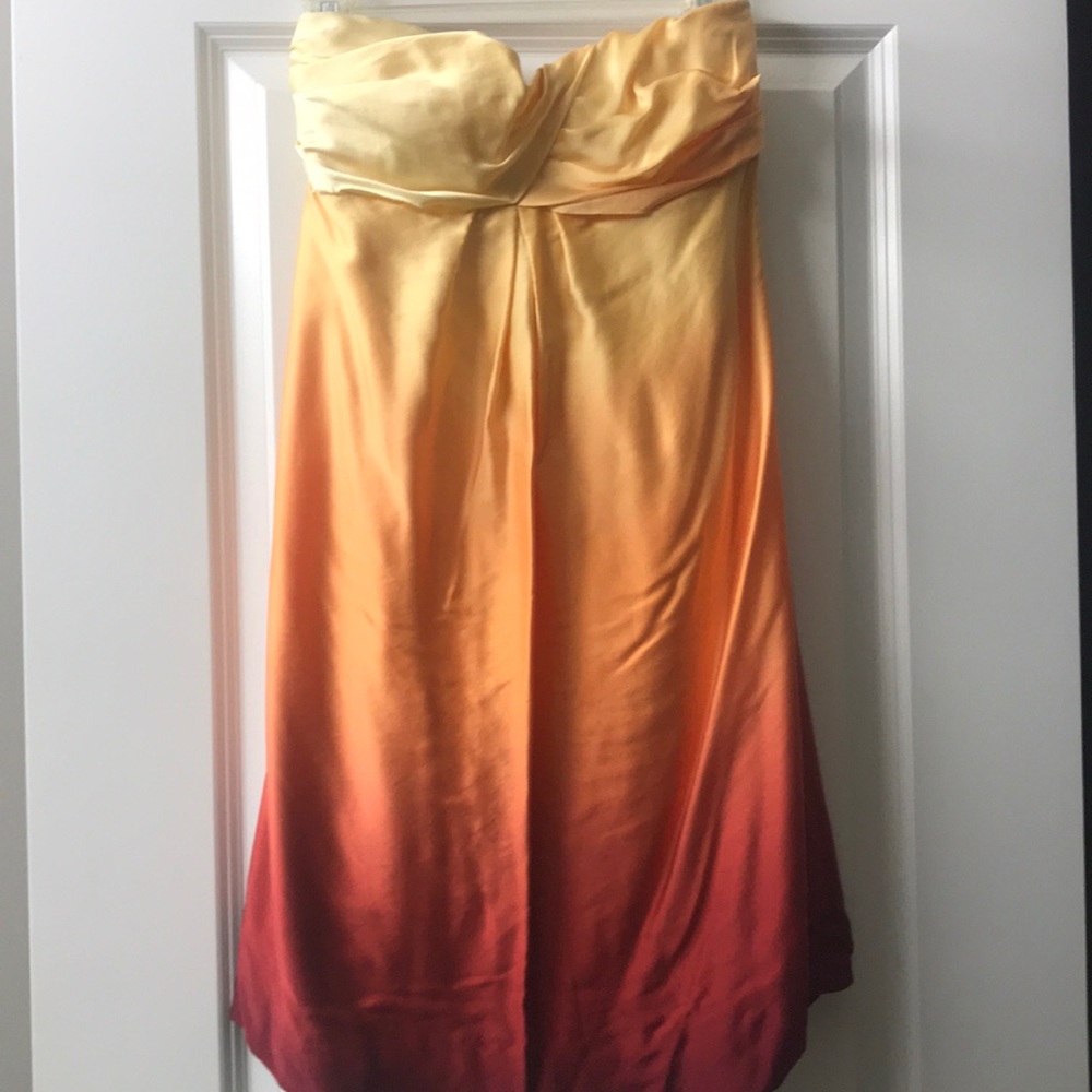 Ombré strapless bubble dress